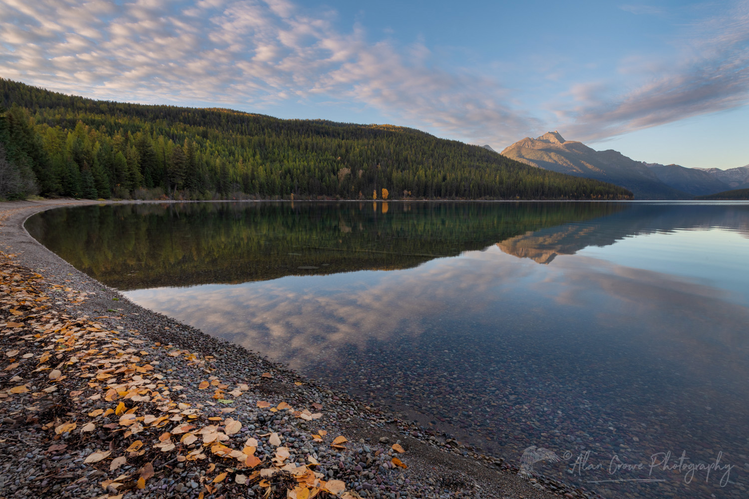 Bowman Lake and Numa Peak, Glacier National Park Montana #87418