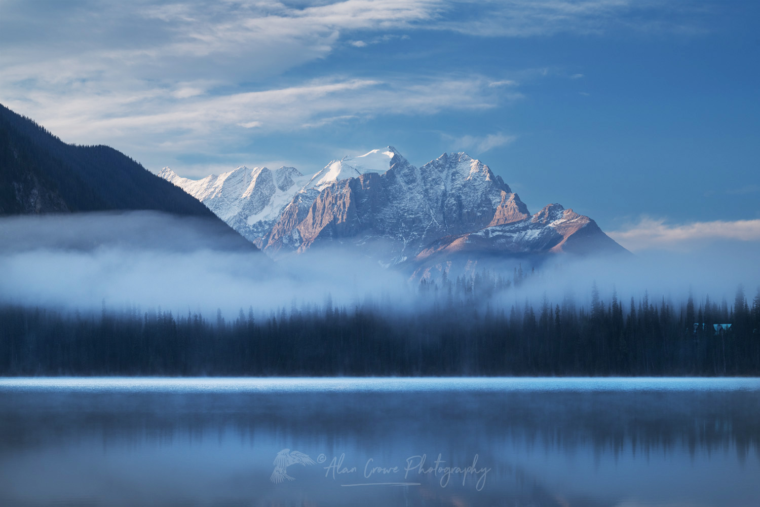 Mount Vaux seen from Emerald Lake. Yoho National Park in the Canadian Rockies of British Columbia, Canada #81774