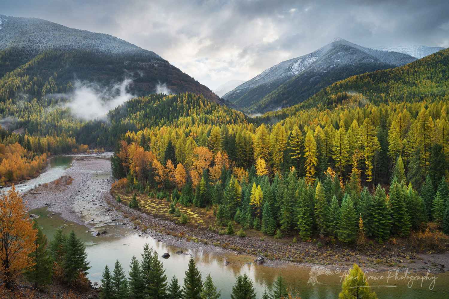 Fall foliage along the Middle Fork Flathead River. Glacier National Park, Montana #87648