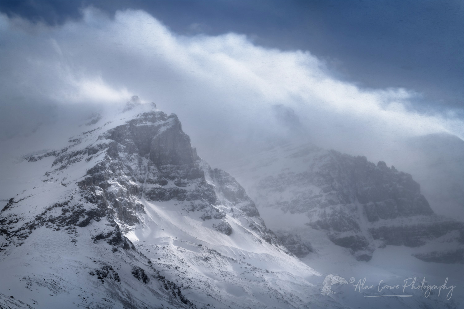 Mount Andromeda in winter, seen from Icefields Parkway. Jasper National Park, Alberta Canada #82177b