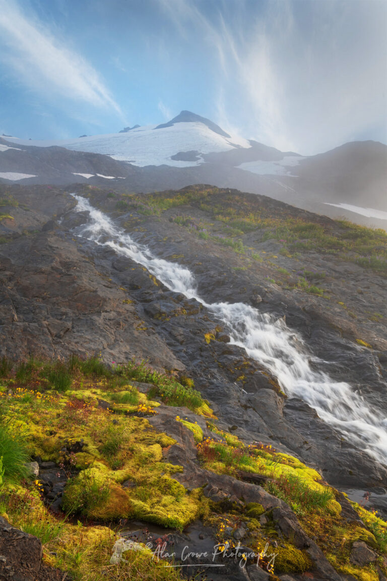 Heliotrope Ridge cascading stream - Alan Crowe Photography