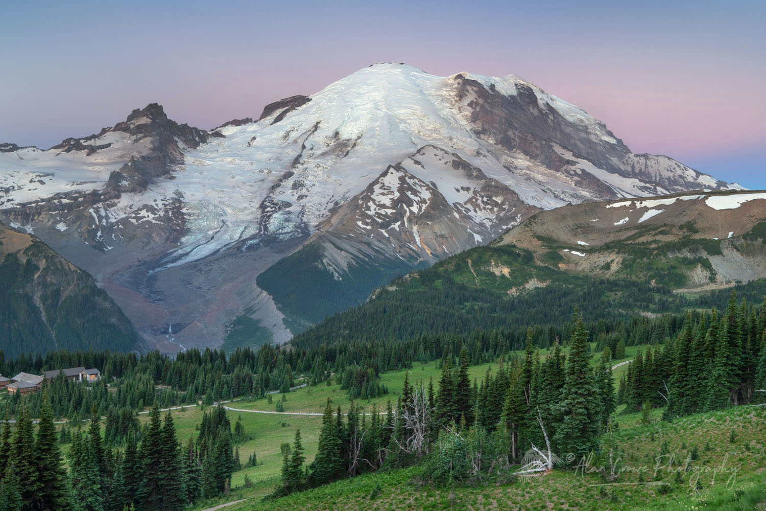 Sunrise on Mount Rainier from Sunrise Nature Tails. Mount Rainier National Park #77871