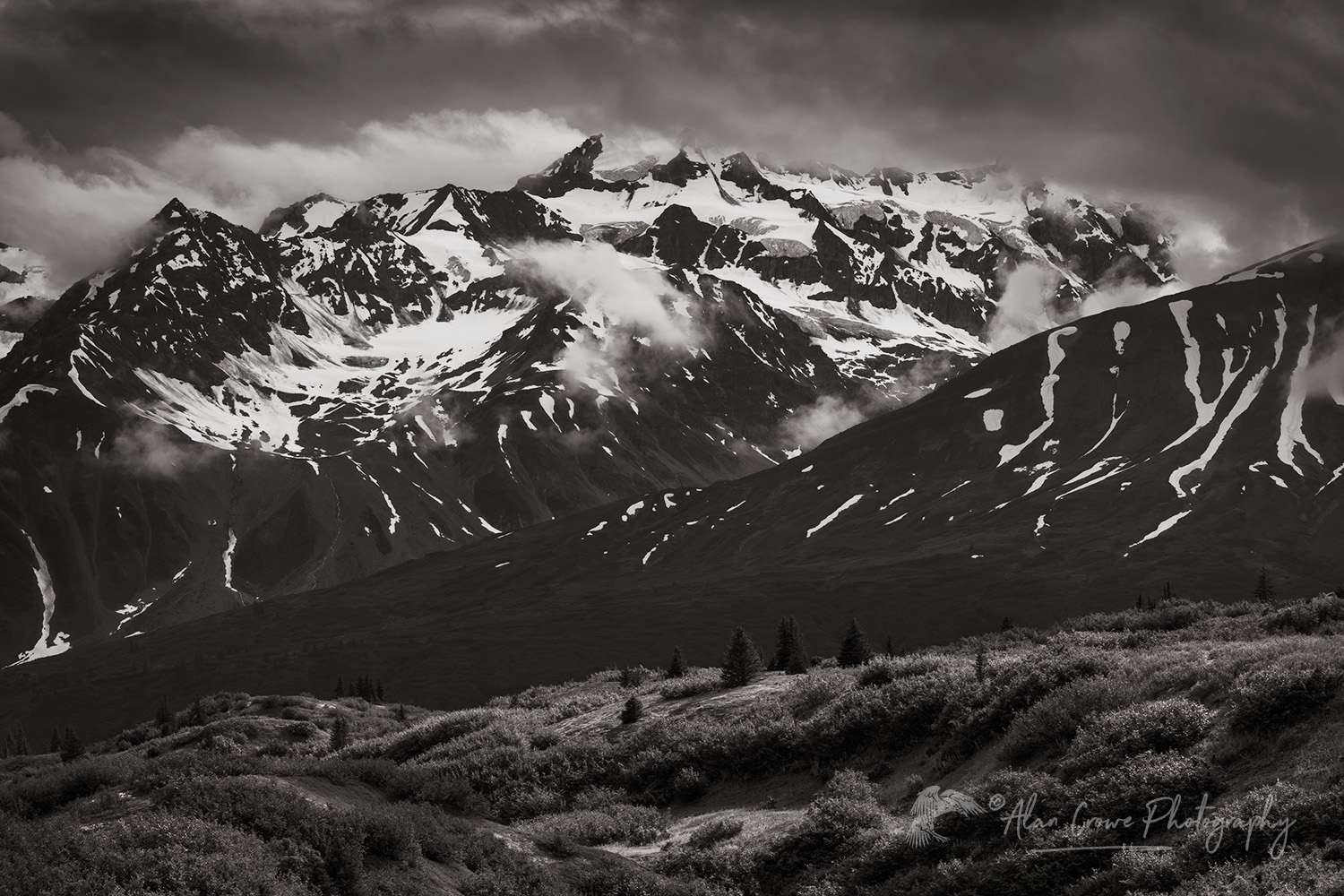Alsek Range, the southeastern-most subdivision of the Saint Elias Mountains. Tatshenshini-Alsek Park, British Columbia #86833bw