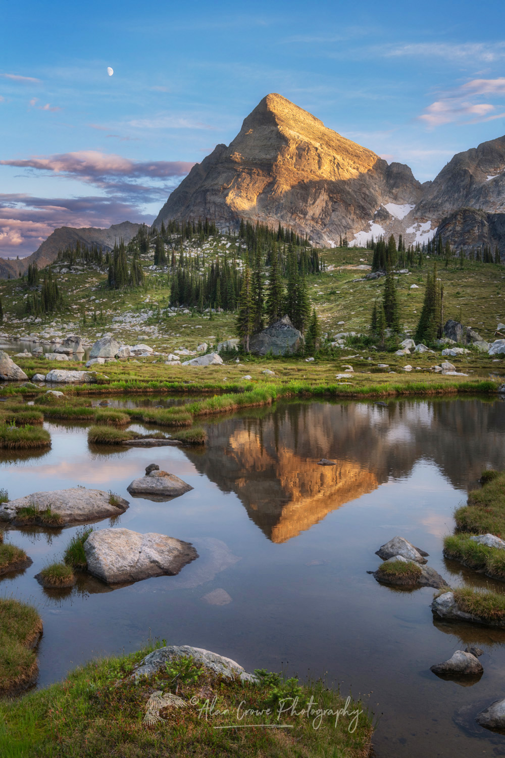 Gwillim Lakes, with Gregorio Peak in the distance. Valhalla Provincial Park, West Kootenays British Columbia, Canada #80915or